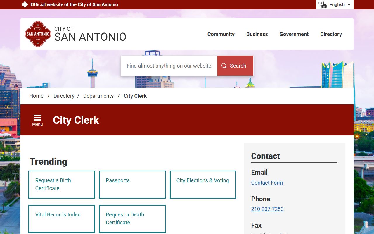 San Antonio Family Court Records - City Clerk Office