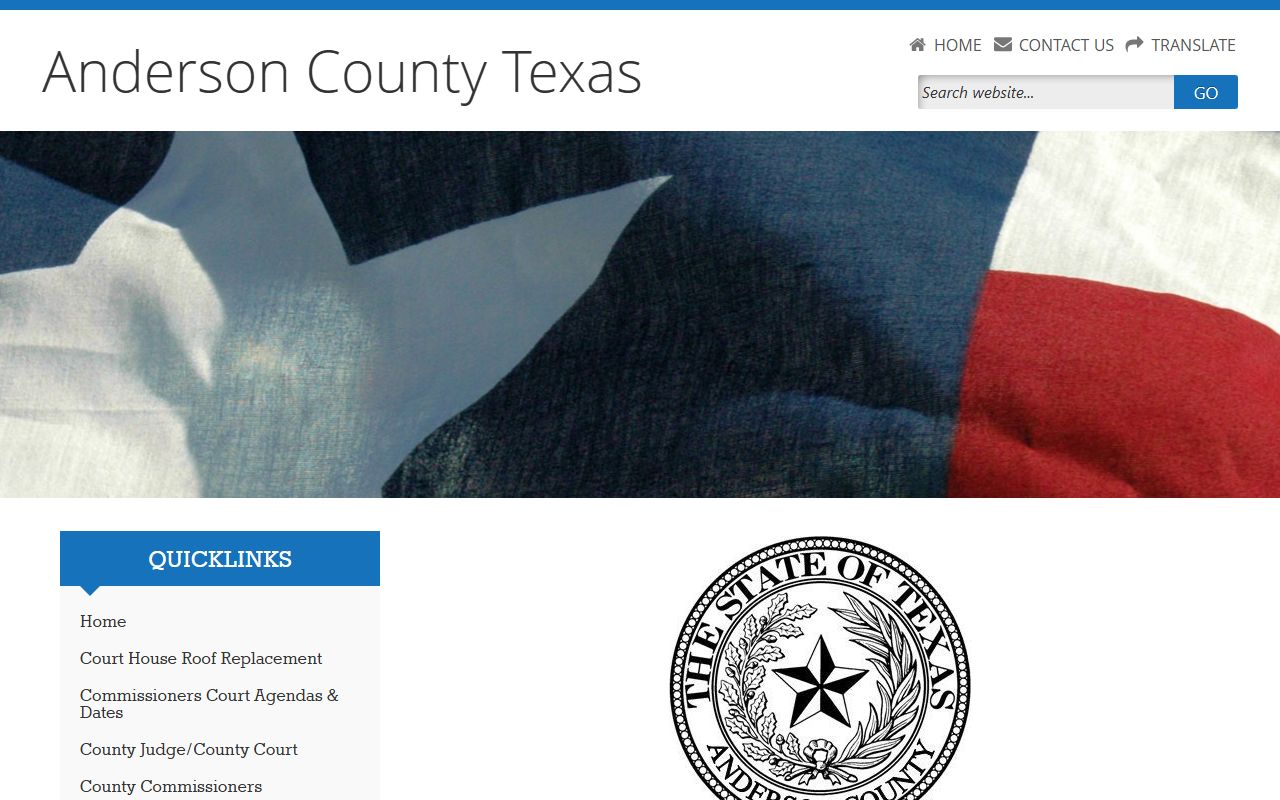 Anderson County Clerk website for records and fees