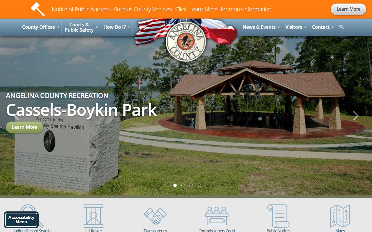 Angelina County judicial web search for family court records