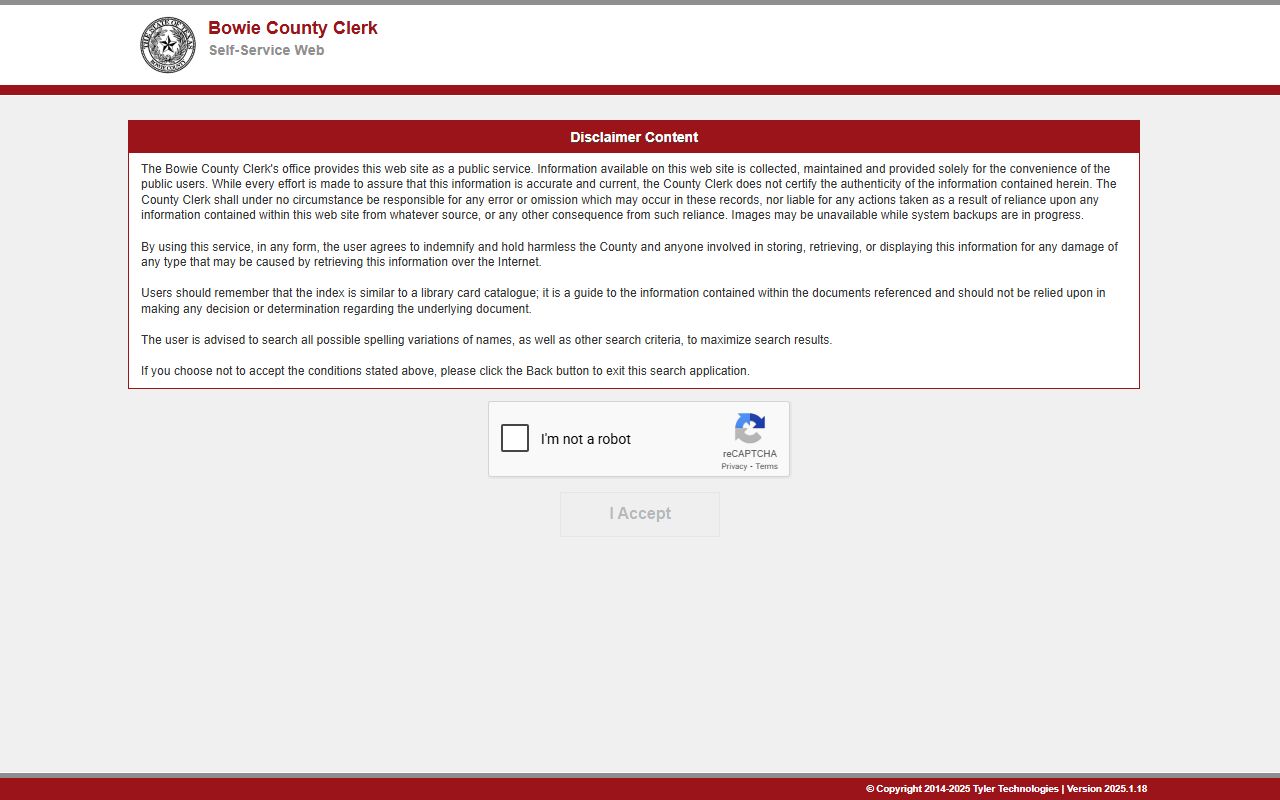 Bowie County Tyler Odyssey court records portal for family court records